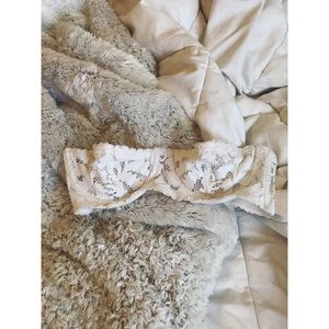 free people strapless lace bra